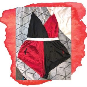 Black and Red Harley Quinn Teddy Lingerie